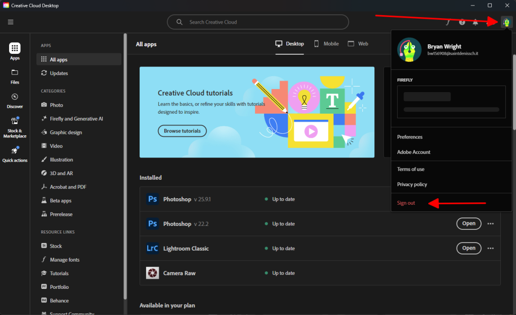 Cách đăng nhập và update lại gói Adobe bản quyền sau khi nâng cấp 2 Cách đăng nhập và update lại gói Adobe bản quyền sau khi nâng cấp - Foxfio.com